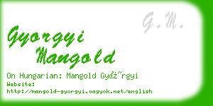 gyorgyi mangold business card